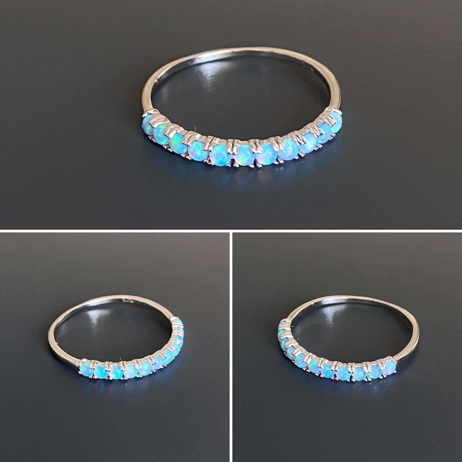 Sıra Taşlı Opal Yüzük