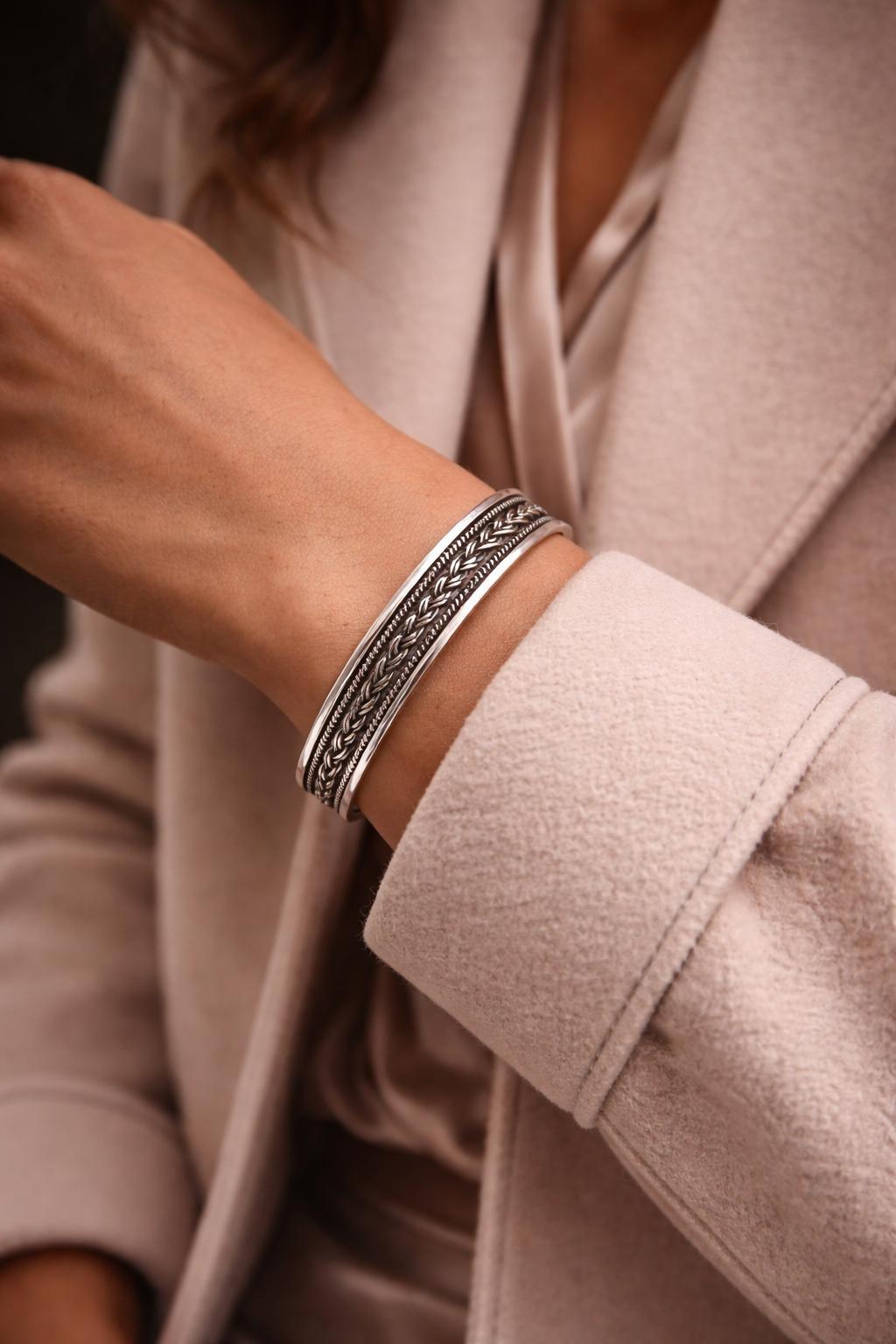 Tek Sıra Örgü Bileklik