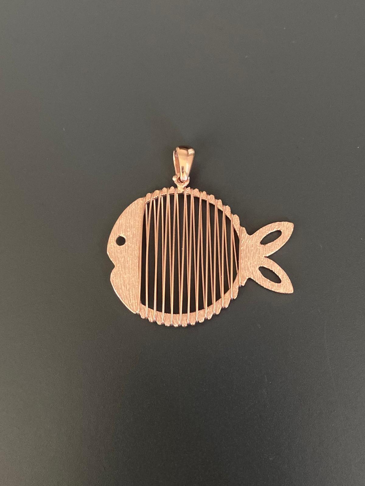 Balık Kolye Ucu Rose