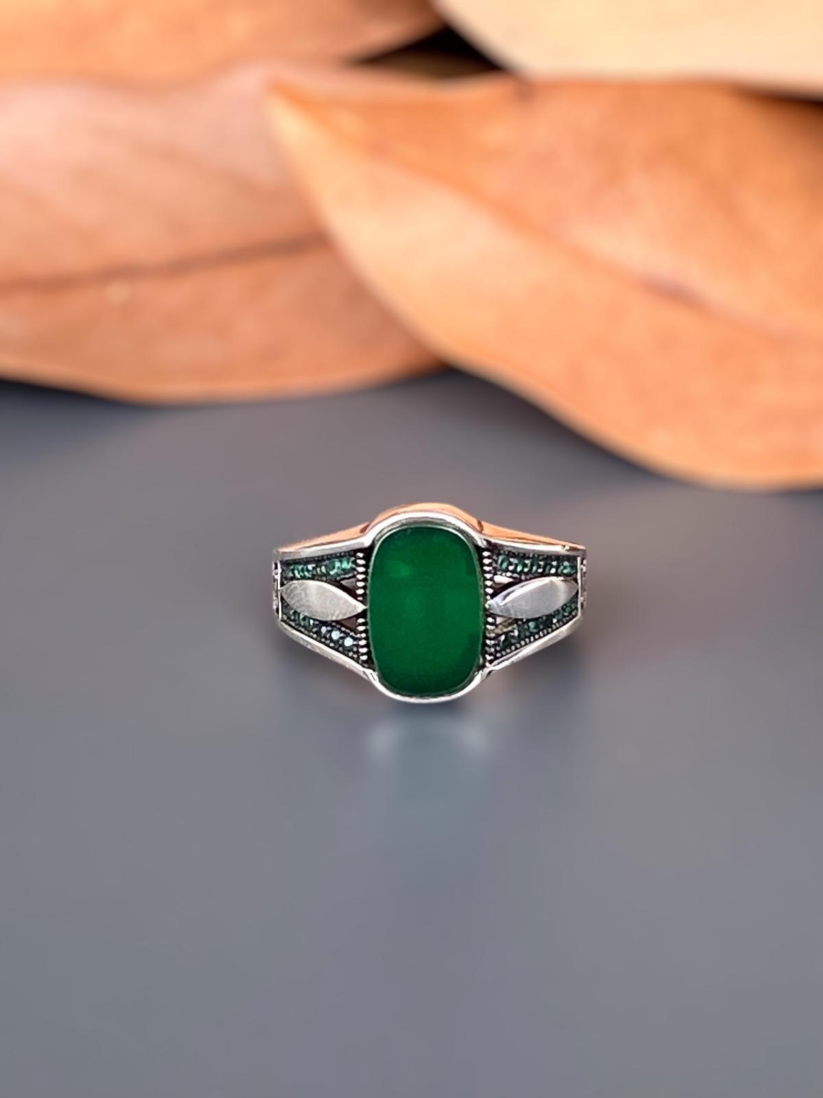 Yeşil Akik Yüzük 1