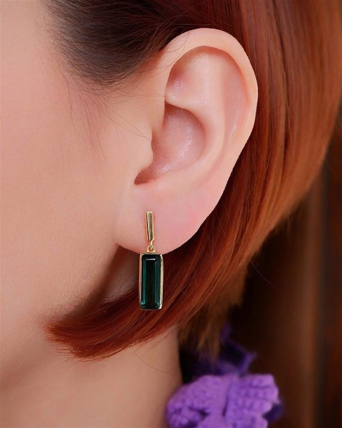 Zebercet Taşlı El Yapımı Küpe