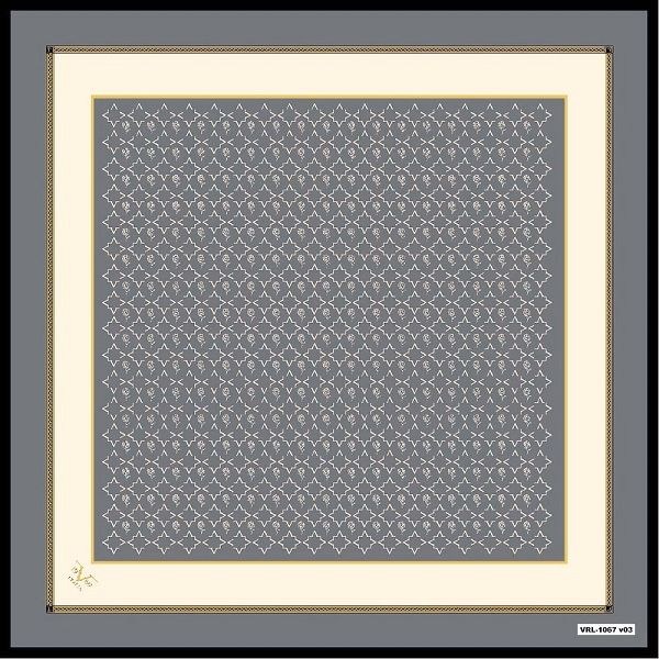 BLACK SERİ EŞARPGeometrik Desen Black Seri Twill Eşarp Askısı ile Birlikte 90x90 cm