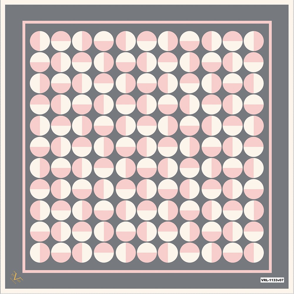 EŞARPGeometrik Desen Black Seri Twill Eşarp Askısı ile Birlikte 90x90 cm