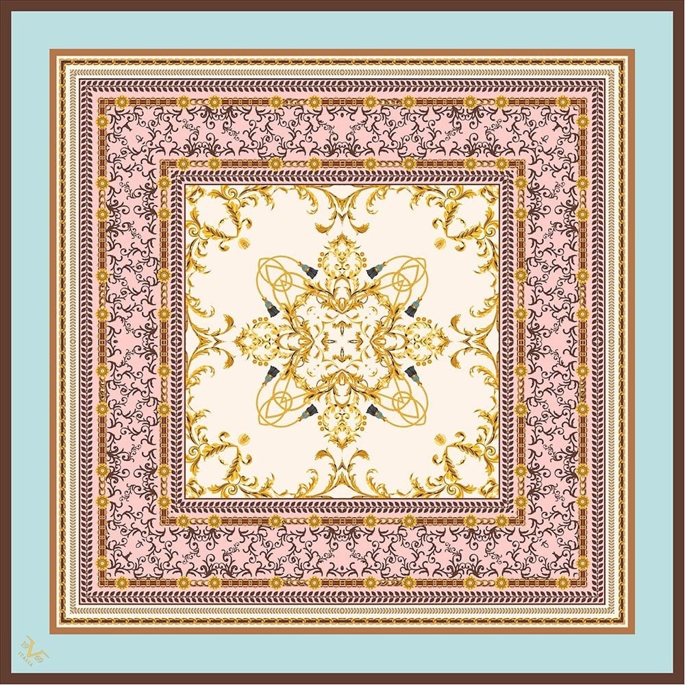 BLACK SERİ EŞARPMandala Desen Black Seri Twill Eşarp Askısı ile Birlikte 90x90 cm