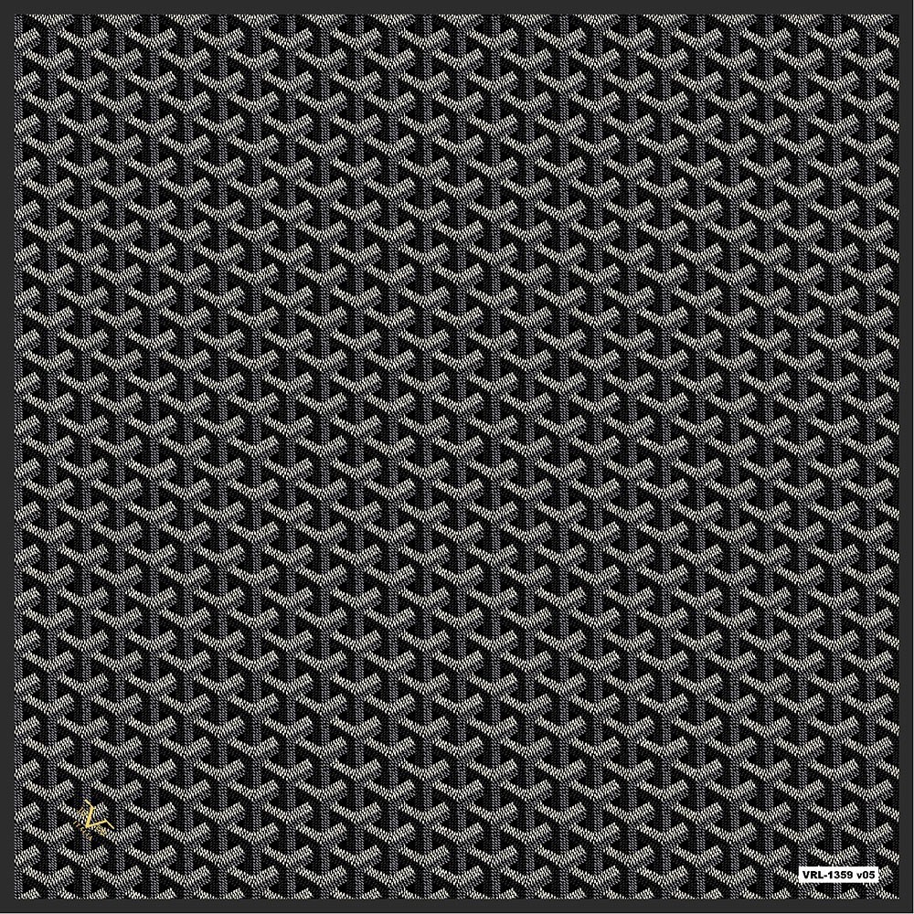 EŞARPGeometrik Desen Black Seri Twill Eşarp Askısı ile Birlikte 90x90 cm