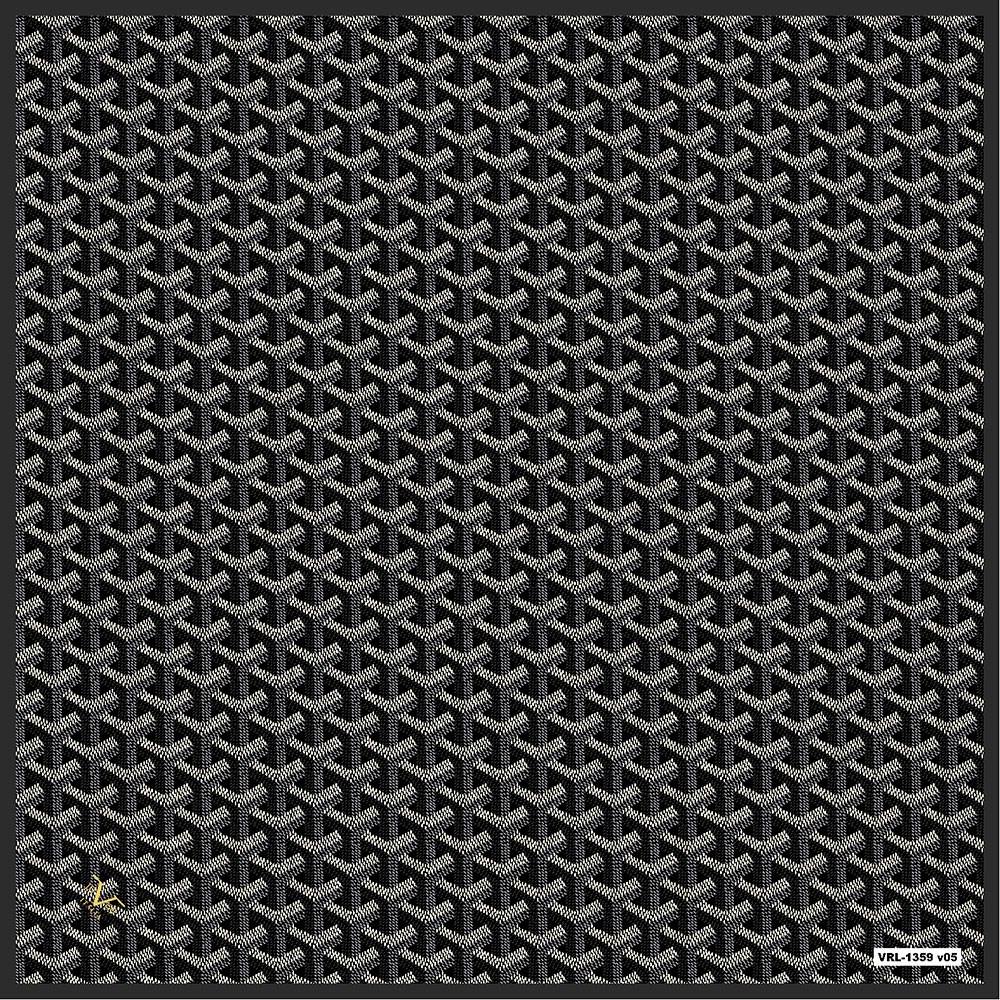 EŞARPGeometrik Desen Black Seri Twill Eşarp Askısı ile Birlikte 90x90 cm