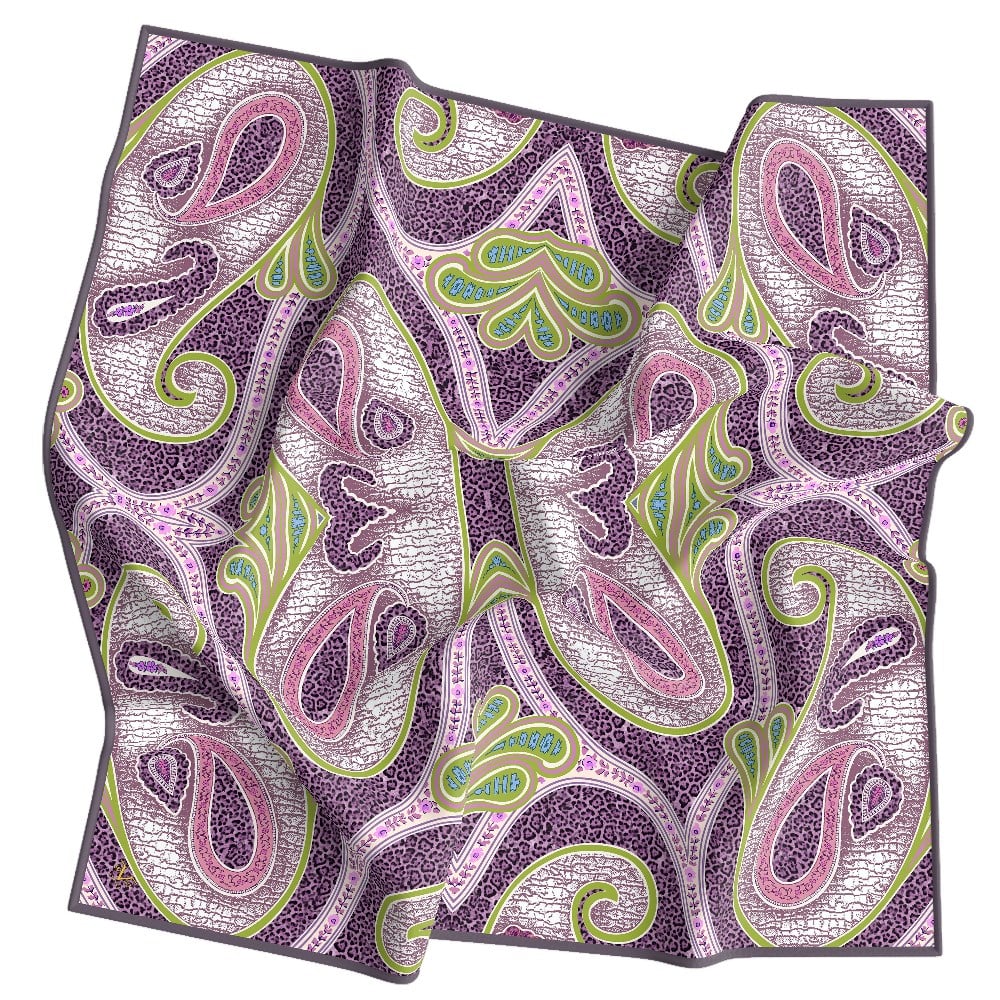 İTALYAN ŞİFON SERİMandala Desen İtalyan Şifon Seri Eşarp Askısı İle Birlikte 140x140 cm