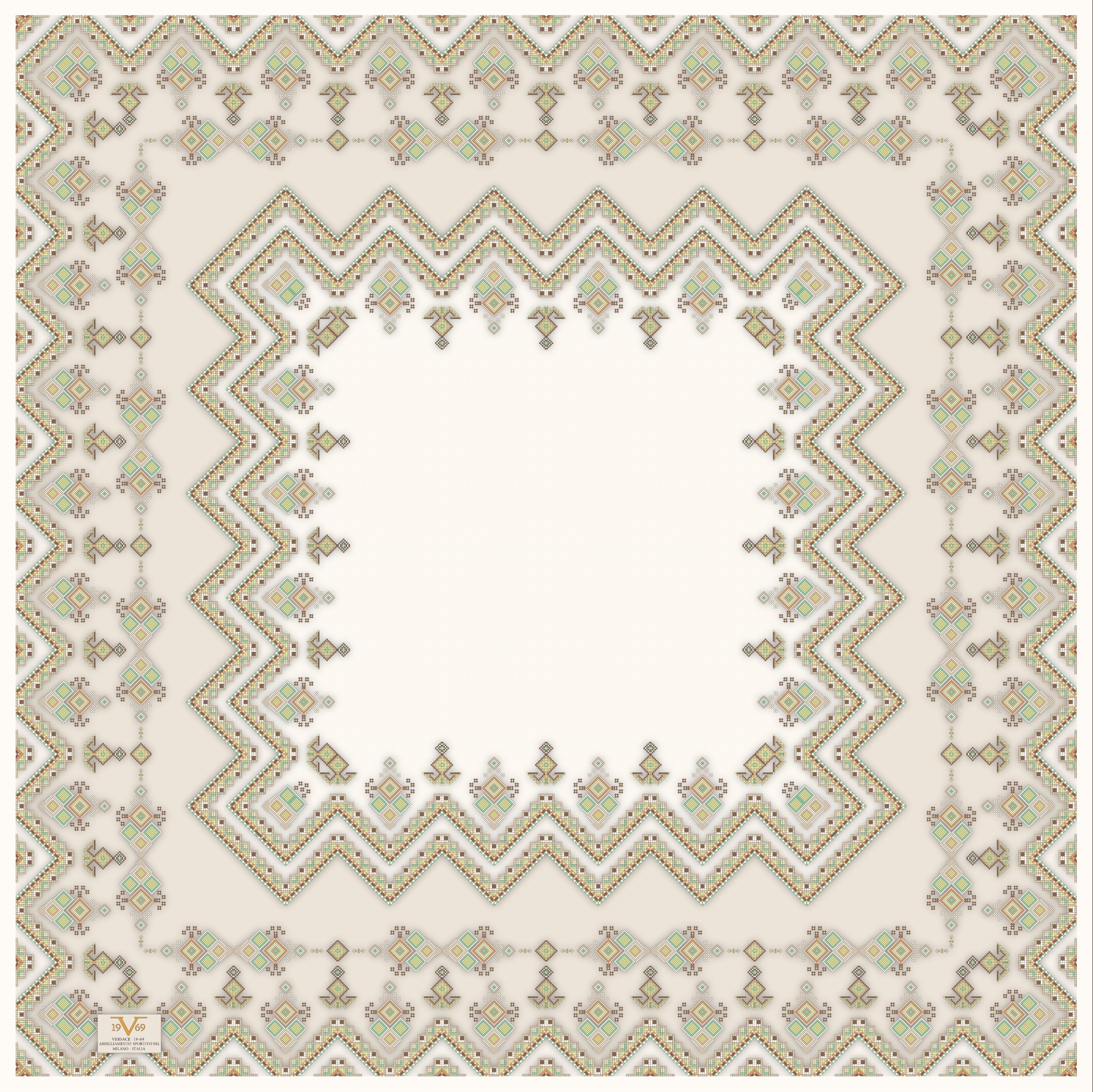 EŞARPDesenli Italian Cashmere Seri Eşarp Askısı İle Birlikte 110x110