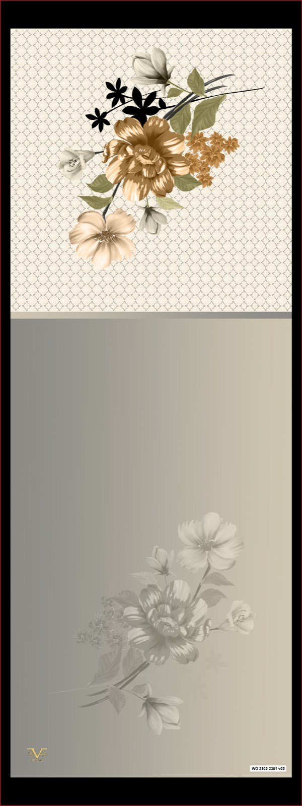 MODAL ŞALÇiçekli Desen Micro Modal Seri Şal Askısı ile Birlikte 75x200 cm
