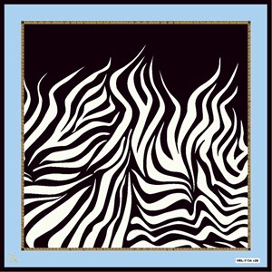 BLACK SERİ EŞARPZebra Desen Black Seri Twill Eşarp Askısı ile Birlikte 90x90 cm