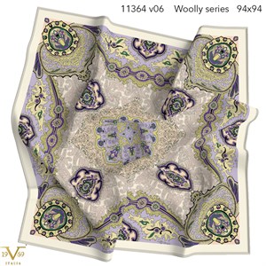 EŞARPDesenli  WOOLLY Seri Eşarp Askısı İle Birlikte 94X94 cm