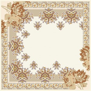 EŞARPDesenli İtalyan Şifon Eşarp Askısı ile Birlikte 110x110 cm