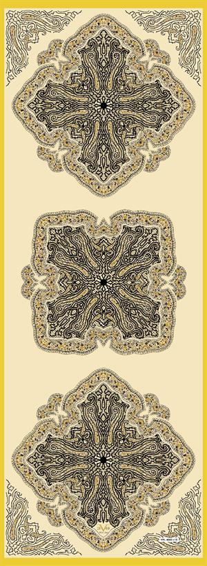 DORA SATEN SERİ ŞALEtnik Desen Dora Seri Şal  Askısı İle Birlikte 75x200 cm