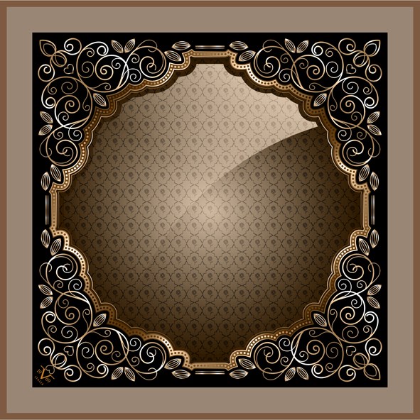EŞARPDesenli Black Seri Rayon Eşarp Askısı ile Birlikte 90x90 cm
