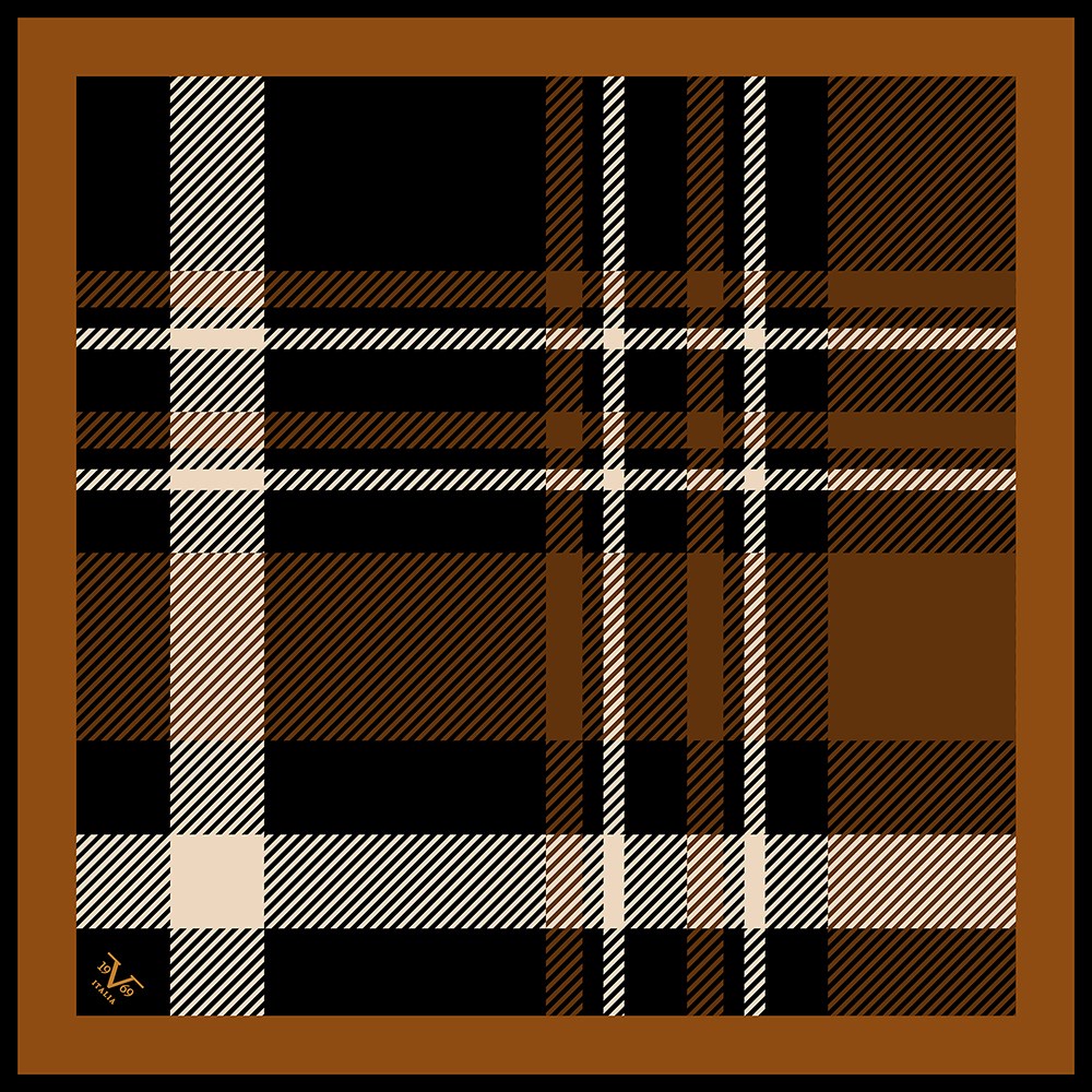EŞARPEkose Desen Black Seri Twill Eşarp Askısı ile Birlikte 90x90 cm