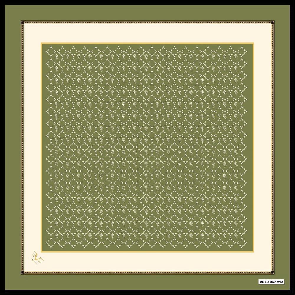 BLACK SERİ EŞARPGeometrik Desen Black Seri Twill Eşarp Askısı ile Birlikte 90x90 cm