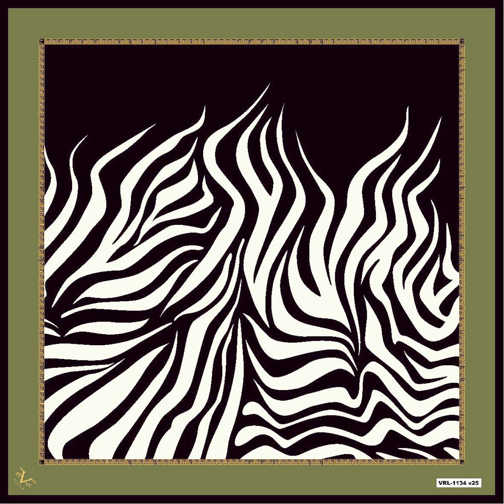 BLACK SERİ EŞARPZebra Desen Black Seri Twill Eşarp Askısı ile Birlikte 90x90 cm