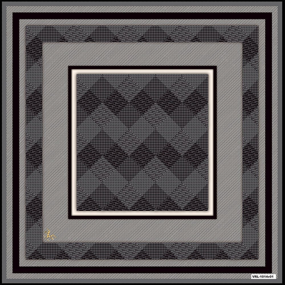EŞARPGeometrik Desen Black Seri Twill Eşarp Askısı ile Birlikte 90x90 cm