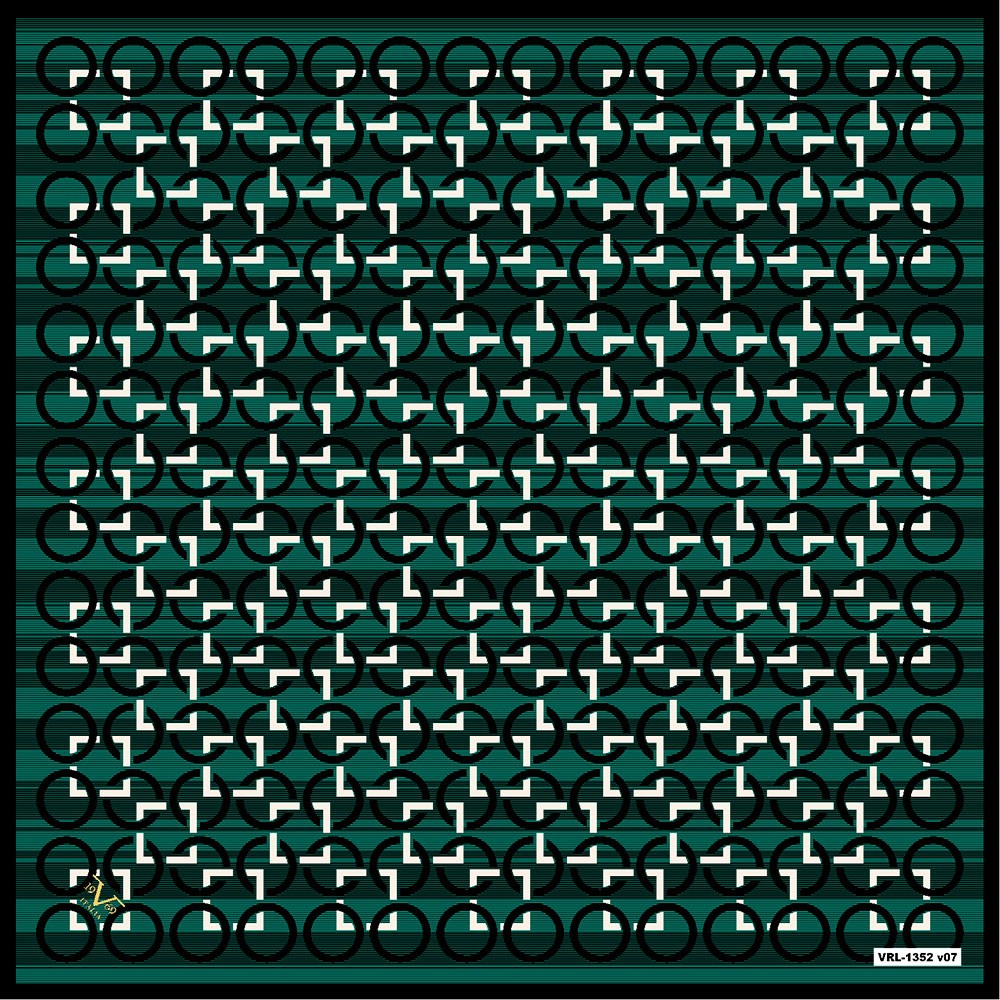 BLACK SERİ EŞARPGeometrik Desen Black Seri Twill Eşarp Askısı ile Birlikte 90x90 cm