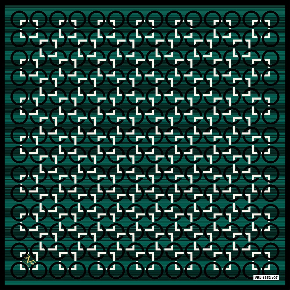 BLACK SERİ EŞARPGeometrik Desen Black Seri Twill Eşarp Askısı ile Birlikte 90x90 cm