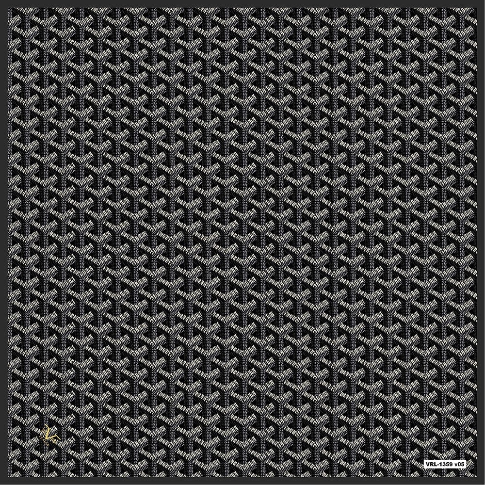 EŞARPGeometrik Desen Black Seri Twill Eşarp Askısı ile Birlikte 90x90 cm