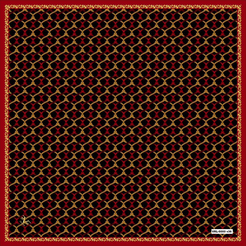 EŞARPGeometrik Desen Black Seri Twill Eşarp Askısı ile Birlikte 90x90 cm