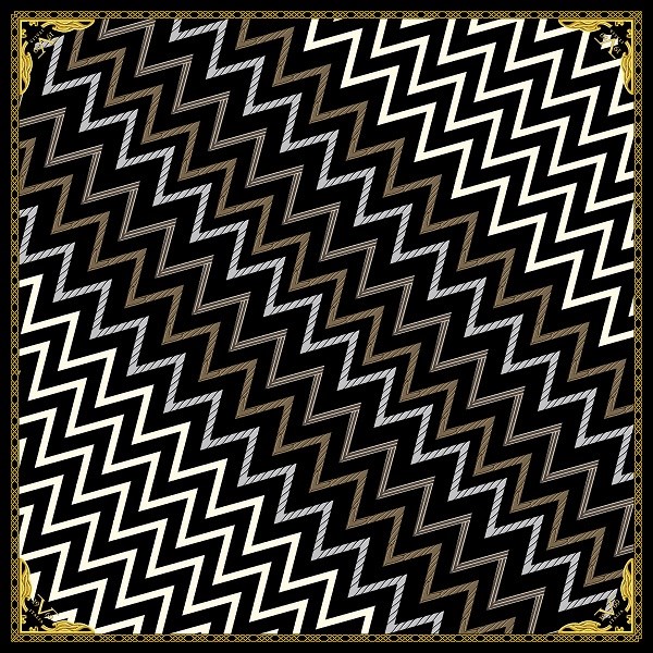 BLACK SERİ EŞARPZigZag Desen Black Seri Twill Eşarp Askısı ile Birlikte 90x90 cm