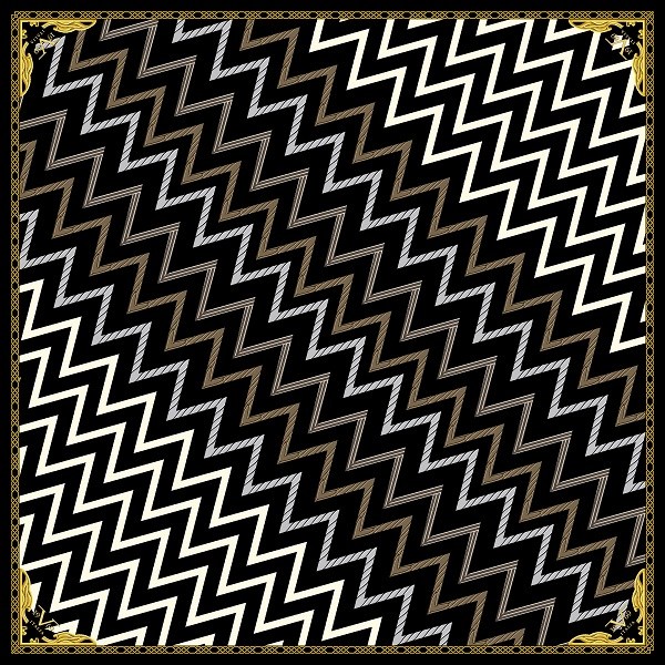 BLACK SERİ EŞARPZigZag Desen Black Seri Twill Eşarp Askısı ile Birlikte 90x90 cm