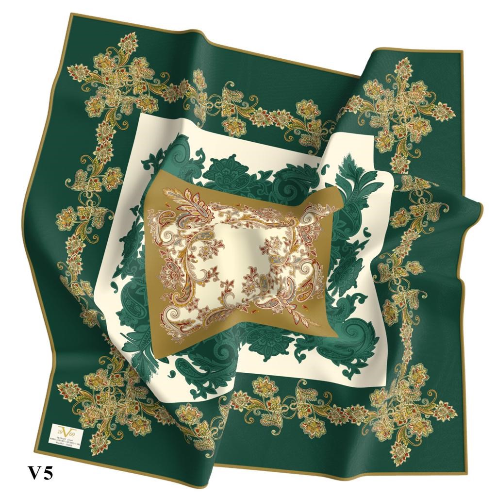 EŞARPDantel Desen İtalyan Şifon Seri Eşarp Askısı İle Birlikte 110x110 cm **