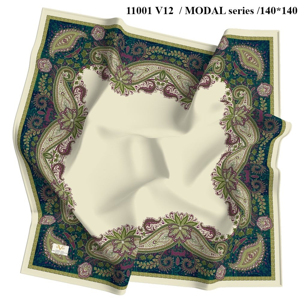 EŞARPEthnic Desen Panno Modal Seri Şal Askısı ile Birlikte 130x130 cm