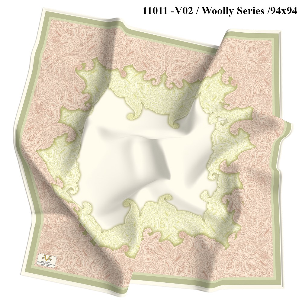 EŞARPBordür Desen WOOLLY Seri Eşarp Askısı İle Birlikte 94X94 cm
