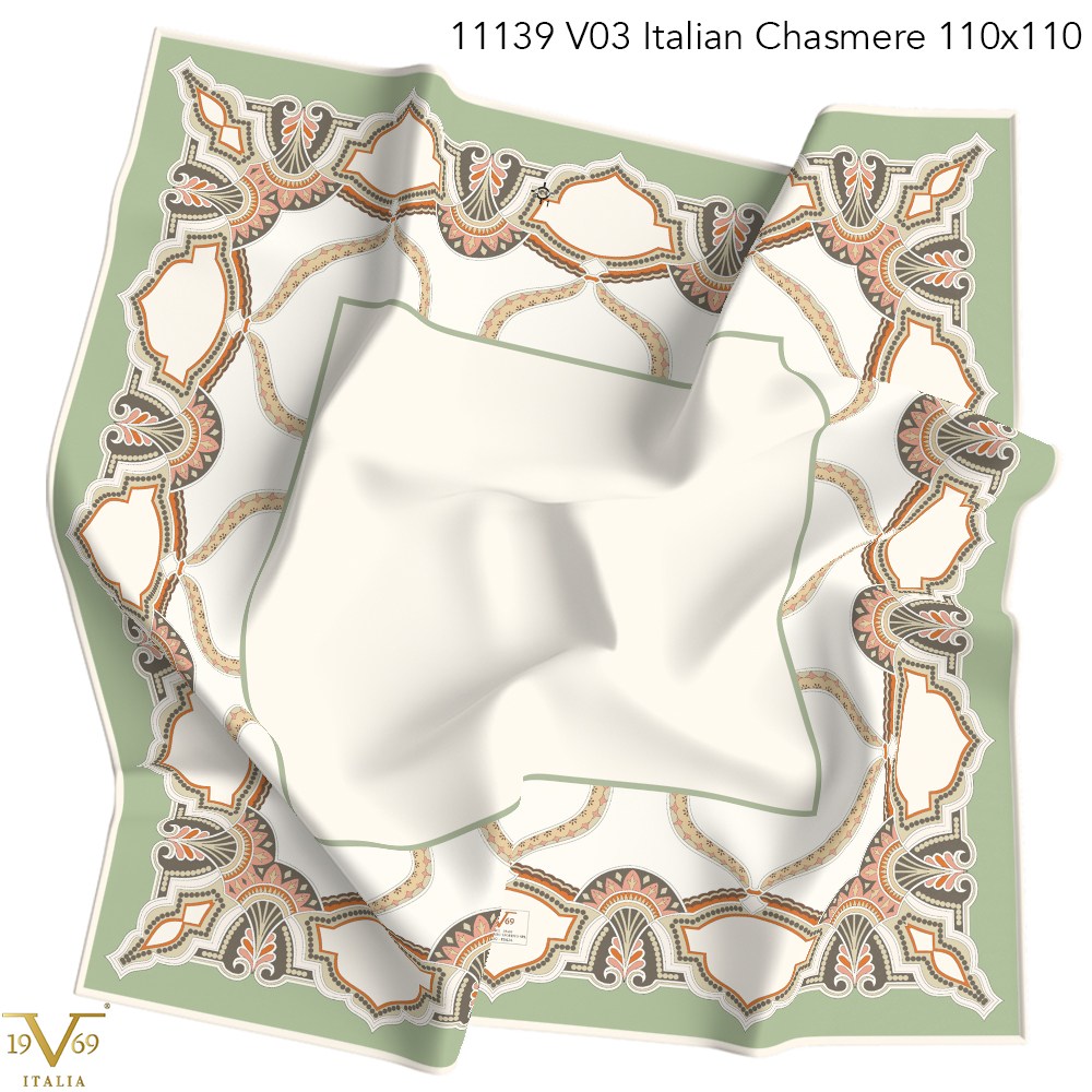 EŞARPDesenli Italian Cashmere Seri Eşarp Askısı İle Birlikte 110x110