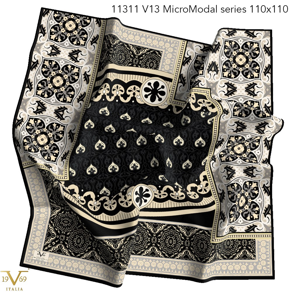 EŞARPDesenli Micro Modal Seri Eşarp Askısı İle Birlikte 110X110 cm