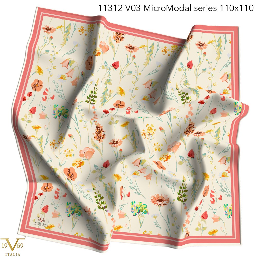 EŞARPDesenli Micro Modal Seri Eşarp Askısı İle Birlikte 110X110 cm