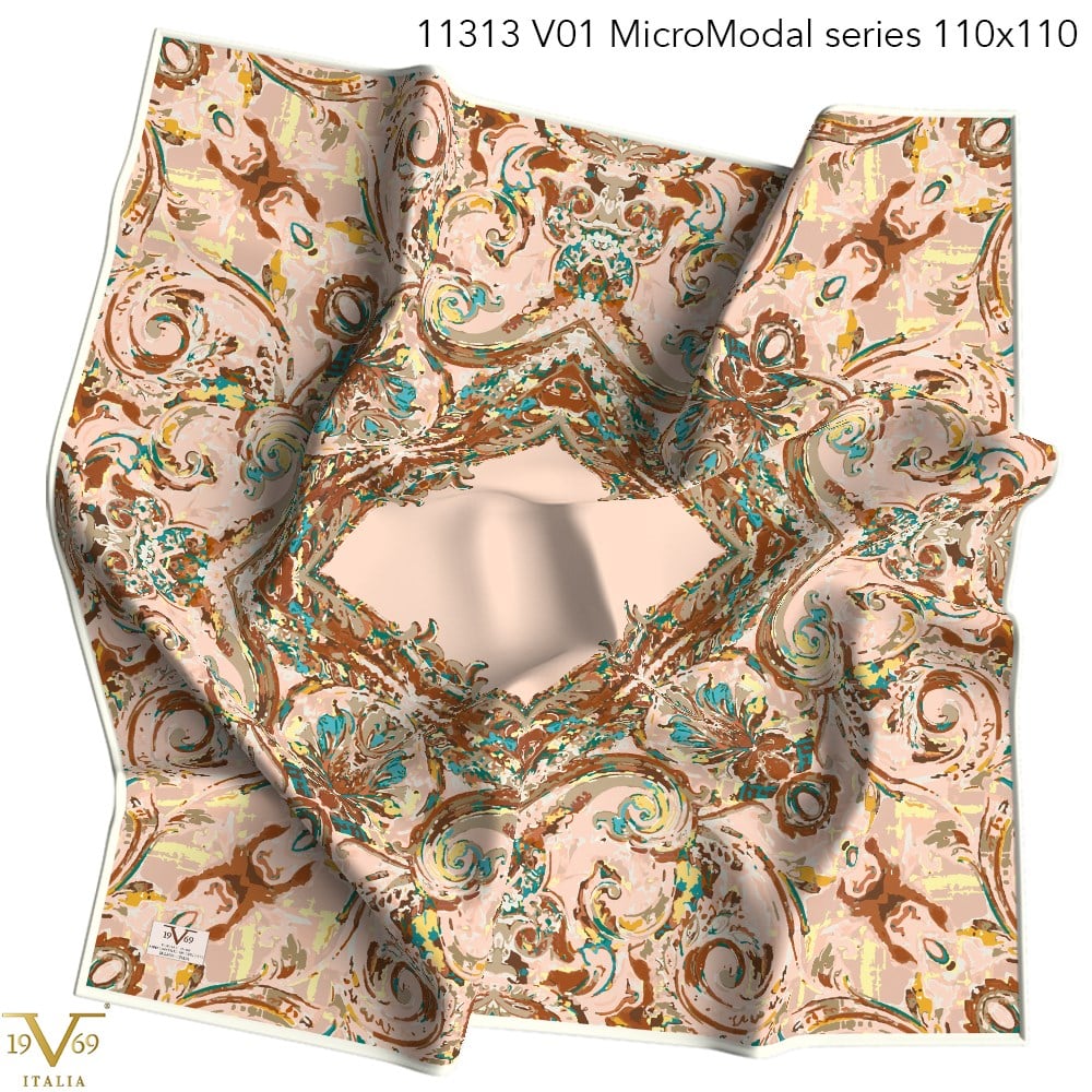 EŞARPDesenli Micro Modal Seri Eşarp Askısı İle Birlikte 110X110 cm