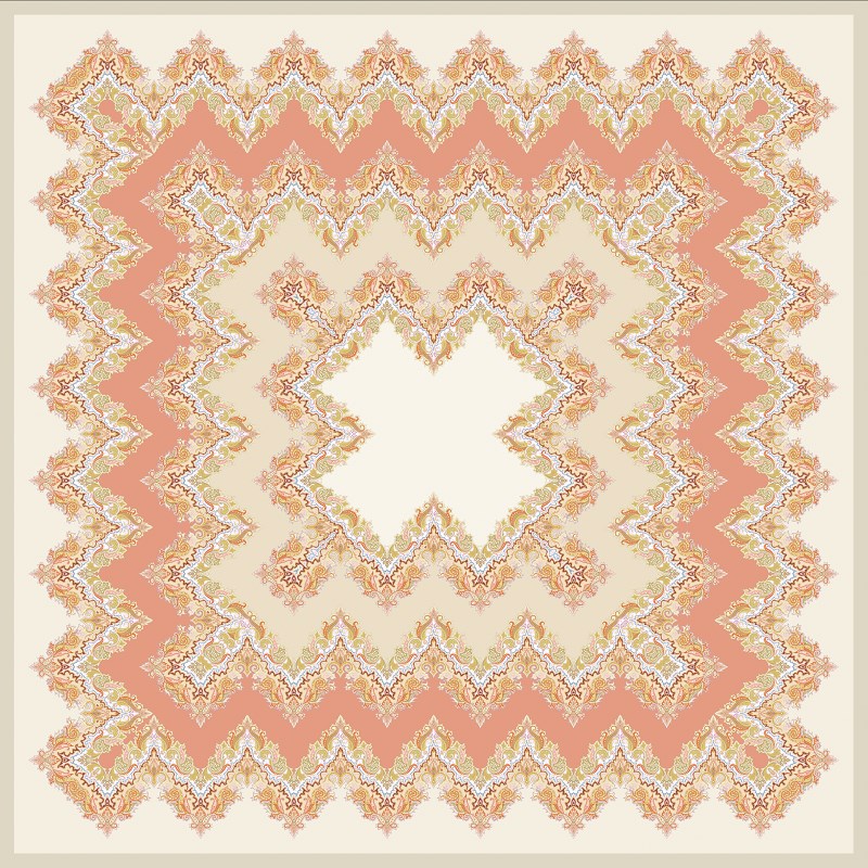 ScarfDesenli  WOOLLY Seri Eşarp Askısı İle Birlikte 94X94 cm