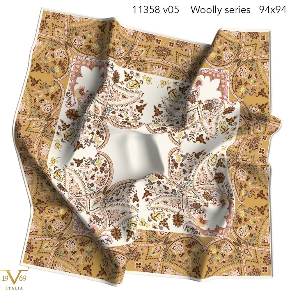 EŞARPDesenli  WOOLLY Seri Eşarp Askısı İle Birlikte 94X94 cm