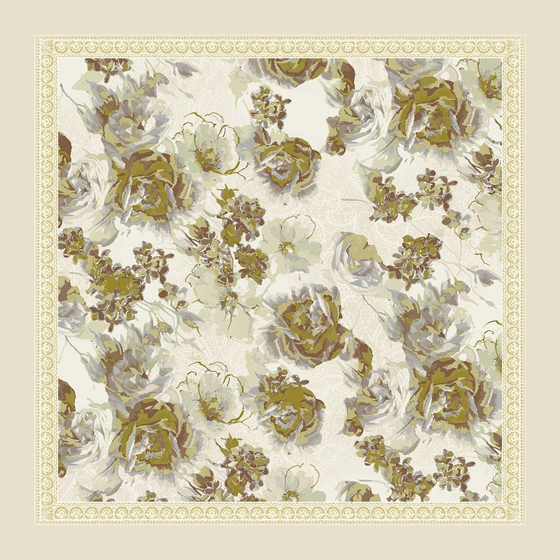 EŞARPDesenli  WOOLLY Seri Eşarp Askısı İle Birlikte 94X94 cm