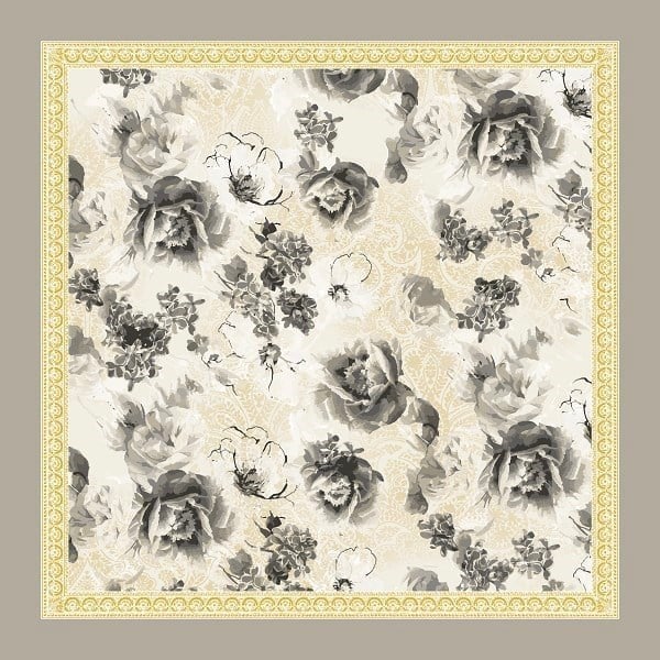 EŞARPDesenli  WOOLLY Seri Eşarp Askısı İle Birlikte 94X94 cm