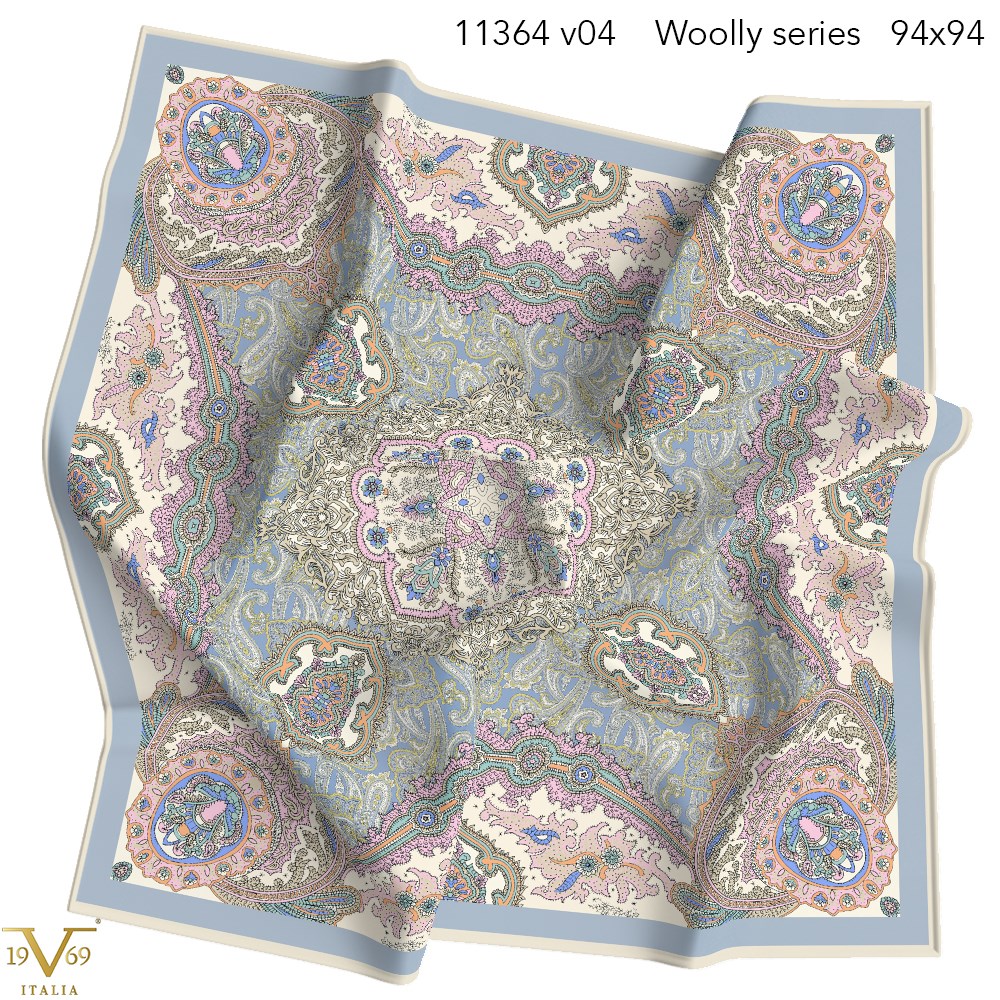 EŞARPDesenli  WOOLLY Seri Eşarp Askısı İle Birlikte 94X94 cm