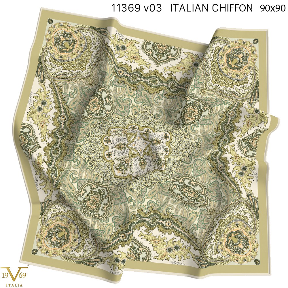 ScarfDesenli Kışlık İtalyan Şifon Eşarp Askısı ile Birlikte 90x90 cm