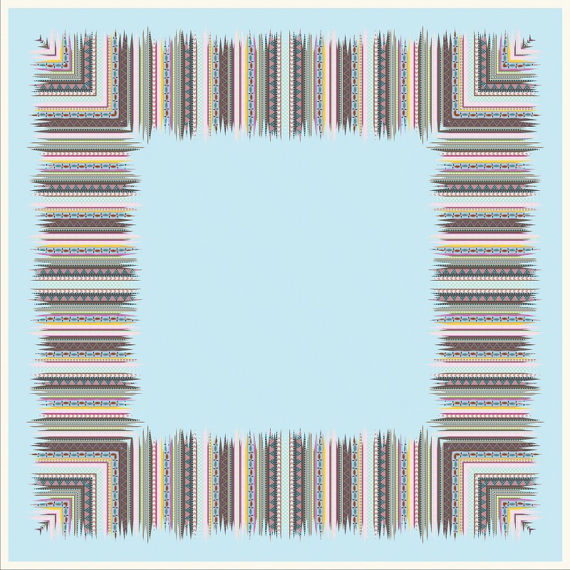 İTALYAN ŞİFONDesenli İtalyan Şifon Eşarp Askısı ile Birlikte 110x110 cm
