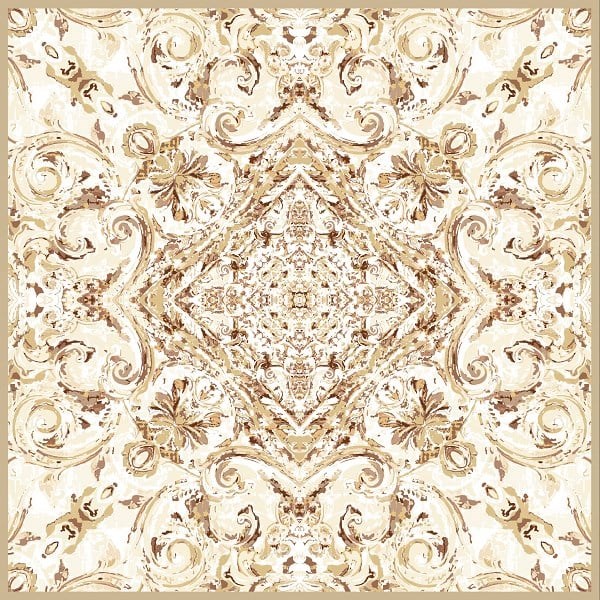 EŞARPDesenli İtalyan Şifon Eşarp Askısı ile Birlikte 110x110 cm