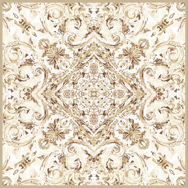 EŞARPDesenli İtalyan Şifon Eşarp Askısı ile Birlikte 110x110 cm