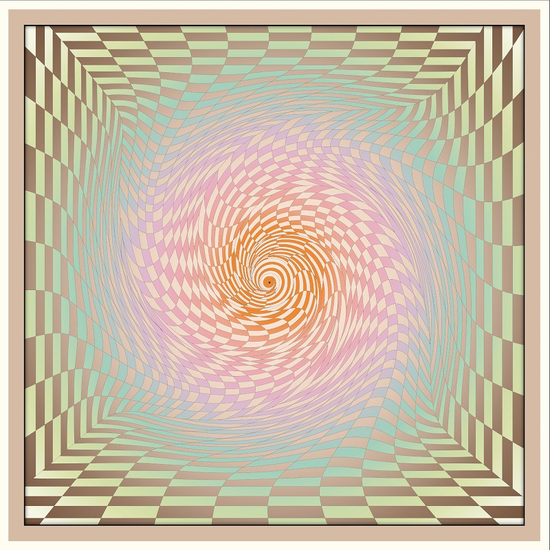 EŞARPDesenli İtalyan Şifon Eşarp Askısı ile Birlikte 90x90 cm