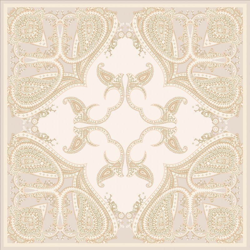 EŞARPDesenli İtalyan Şifon Eşarp Askısı ile Birlikte 90x90 cm