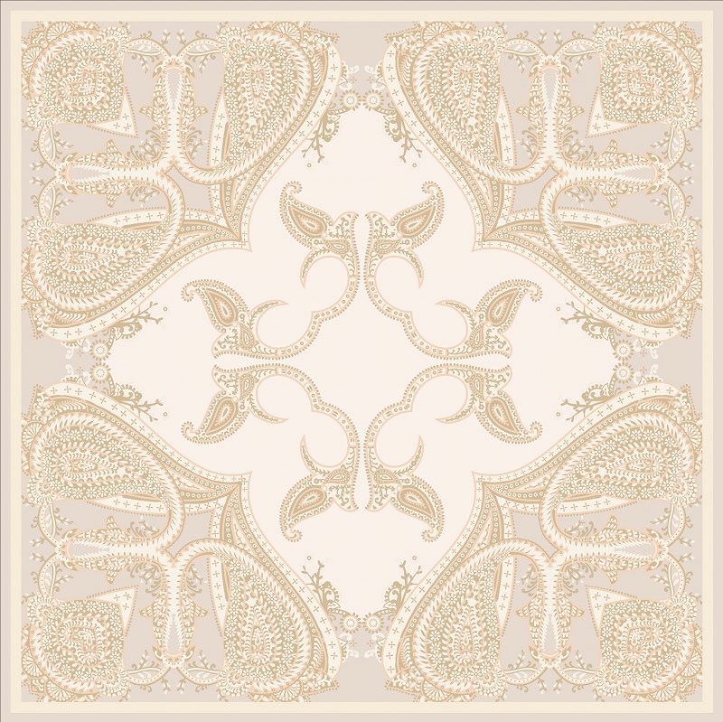 EŞARPDesenli İtalyan Şifon Eşarp Askısı ile Birlikte 90x90 cm