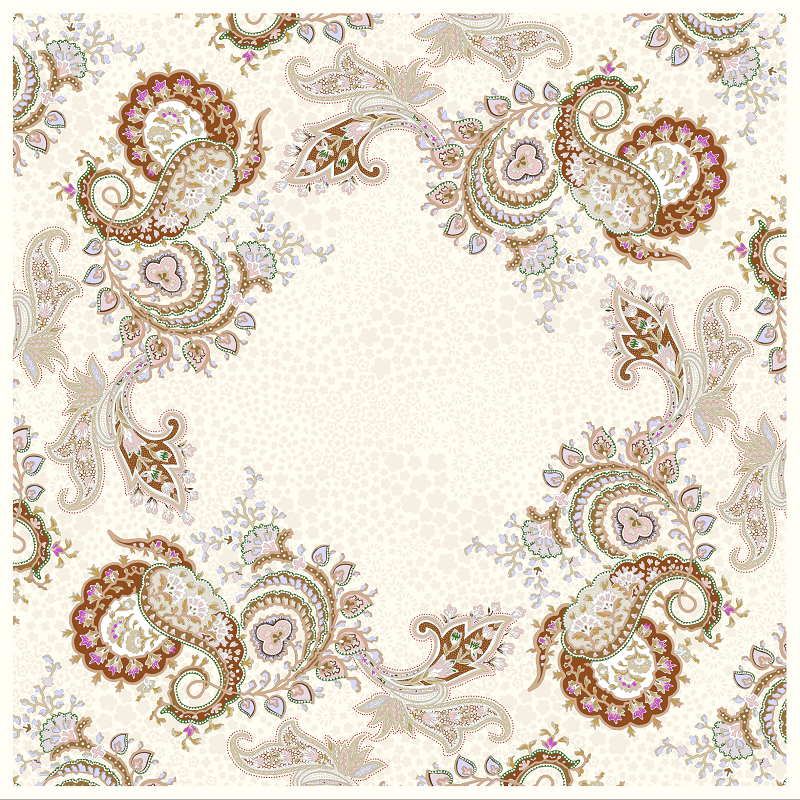 EŞARPDesenli İtalyan Şifon Eşarp Askısı ile Birlikte 90x90 cm
