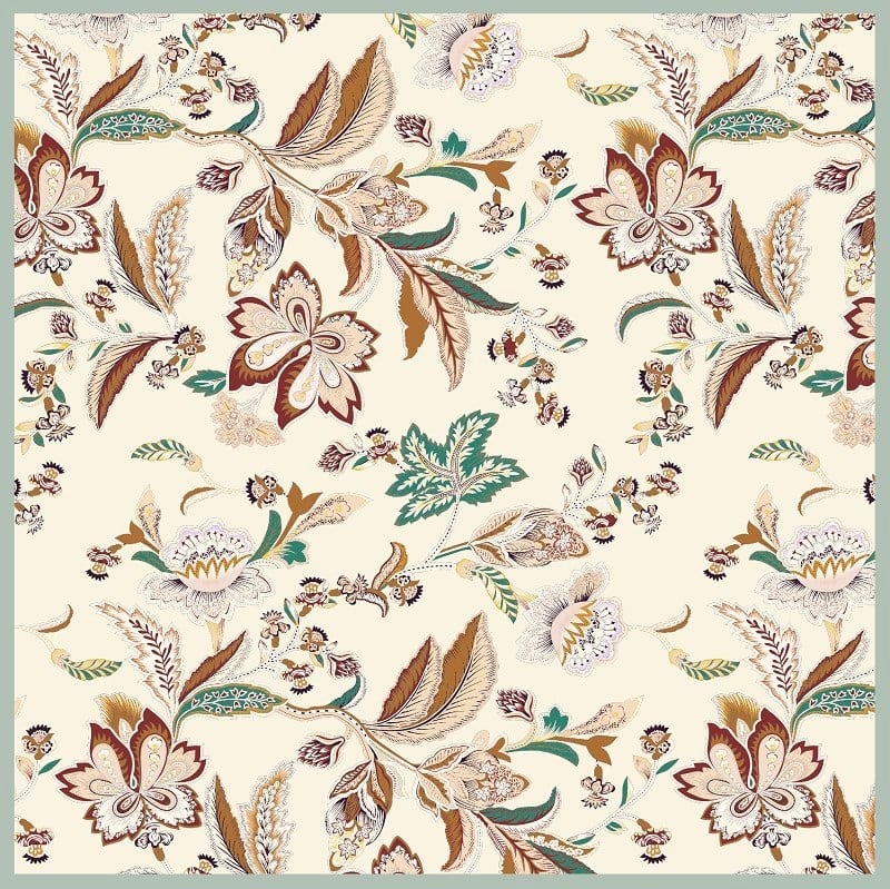 ScarfDesenli Kışlık İtalyan Şifon Eşarp Askısı ile Birlikte 110x110 cm