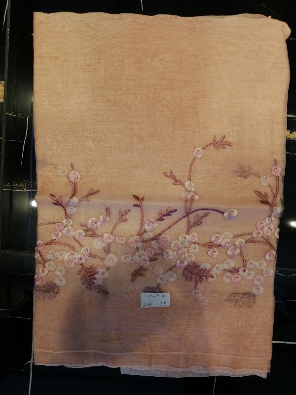 ŞALOrganze Nakış İthal İpek Cotton Seri Şal Askısı ile Birlikte 90X200 cm